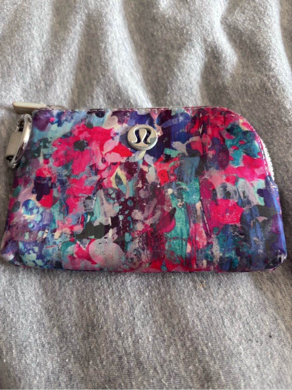 lululemon athletica Floral Zip card Pouch - Pink Multi